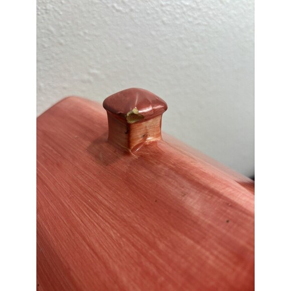 Red Country Cookie Barn Ceramic Cookie Jar with‎ Farm Animals Cow Pig Chicken - Picture 6 of 15